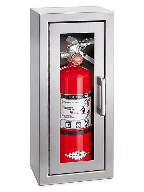 stainless steel fire extinguisher box|clearance around a fire extinguisher.